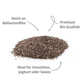 Boomers Gourmet - Organic Chia Seeds - Omega-3, Fibre & Protein | Saturating & Versatile for Smoothies, Yoghurt & Salads - 3 x 300g