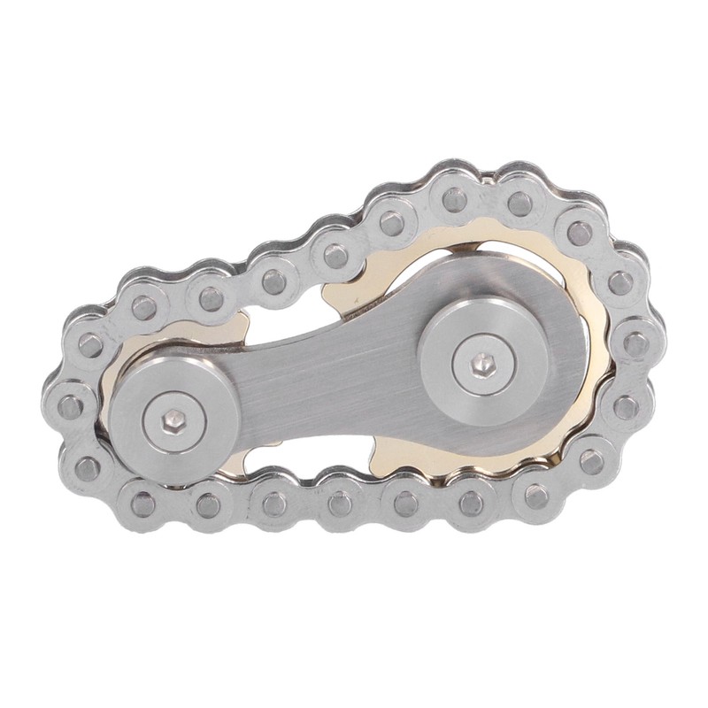 Stainless Steel Fidget Sprocket Toy Children Gears Linkage Bike Chain