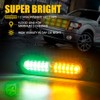 Xprite Amber Green LED Surface Mount Strobe Lights Kit, w/Control