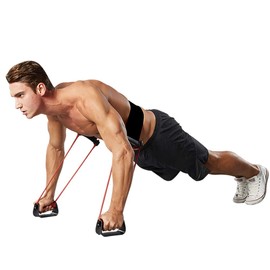 MetaBall Banda de resistencia para empujar hacia arriba más 24 niveles de resistencia para músculos de pecho, hombros, espalda y brazo con flexiones, moscas, todo en uno, ejercicio, gimnasio en casa