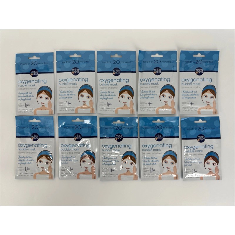 Miss Spa 10 PACK Miss Spa Oxygenating Bubble Mask Recover