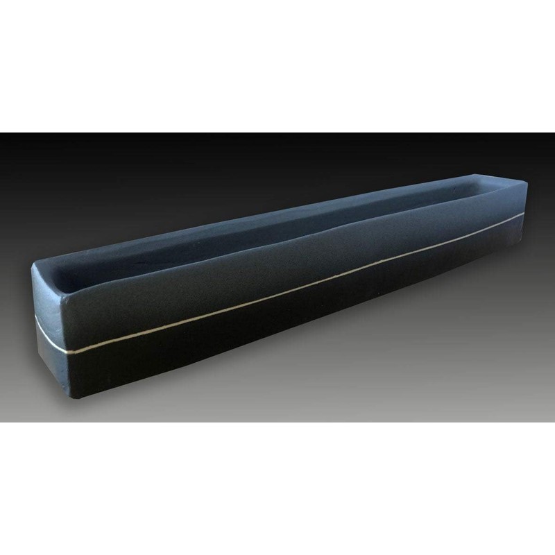 Ikebana Flower Vase, Japanese Ceramic, Narrow Gray