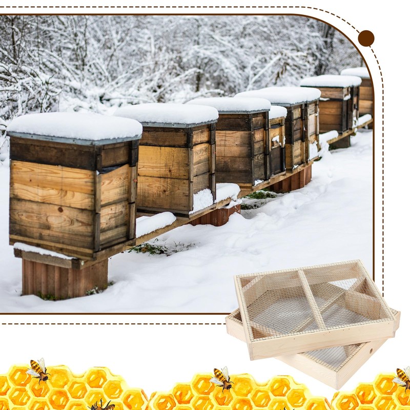 Cinnvoice 2 Pack Beehive Candy Board 10 Frame, Bee Candy