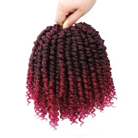 Forevery Passion Twist Hair 8 Inch Passion Twist Crochet Hair 9 Packs Crochet Hair for Black Women Pretwisted Crochet Twists Hair Pre Looped Tbug