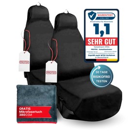 PROTEX PROTEX? Autositzschoner [Testsieger 2024] Werkstattschoner - Rutsch- und wasserfestes, schmutzabweisendes Material - Ideale Passform - schwarz (2 Stck)