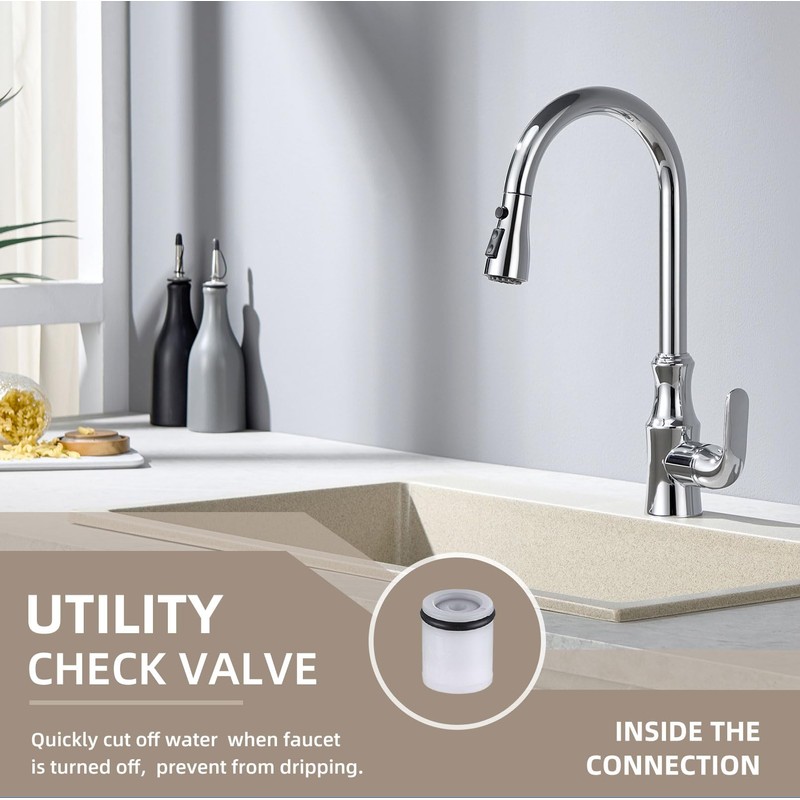 Angle Simple Kitchen Faucet Head Replacement, G 1/2 or 13/16