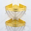 maifey Bathroom Corner Shelves No Drilling,Rust proof Space Aluminum Triangle