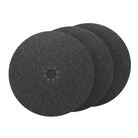HUAALIUCHE Floor Sanding Disc Cloth-Backed Silicon Carbide，17" x 2" Holes for Concrete, Stone, 36 Grit, 3-Pack