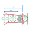 Chain Link Fence Commercial Single Gate Latch for 3" Post