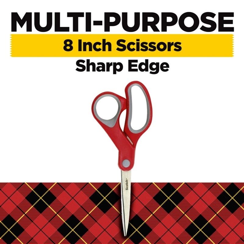 Scotch Multi-Purpose Scissors, Right or Left Hand, Stainless Steel Blades,