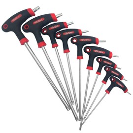 yuentoen 9 Pieces T-Handle Wrench Set, 10-T50 Torx Key Set, Trx Allen Key with Cross Handles, T-Handle Wrench Set