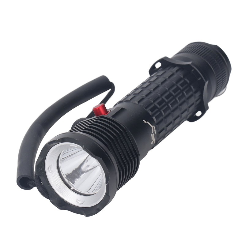 Diving Flashlight LED White Light Underwater Dive Torch IPX8 Waterproof