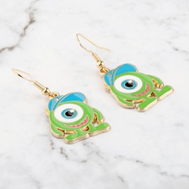 Monster Movie Merchandise Gift Big Eye Mike Lovers Earring Keychain Gift For WDW Fandom (CA-BigEyeEarring)