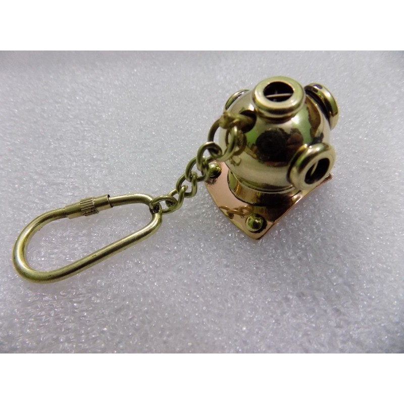 Ares India Brass Diving Divers Helmet Keychain Nautical Maritime Yatching