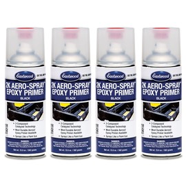 Eastwood 2K Epoxy Black Primer | AeroSpray Catalyzed Technology | Durable Direct to Metal Epoxy Primer Automotive | Primer on Car Body Filler & Fiberglass | 4 Pack