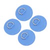 4PCS D Ring Patch PVC Round Shape Strong Stainless Steel
