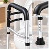Adjustable Toilet Safety Rail for Bathroom Support – Freestanding Padded