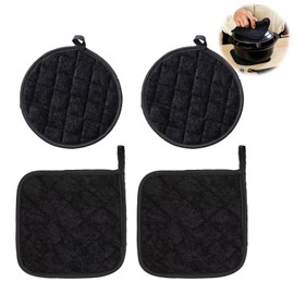4 Pack Pot Holders for Kitchen Clearance, Hot Pads for Kitchen, Countertops, Oven Pot Holders Bulk, Potholders Sets for Kitchens Heat Resistant, Gripper Pad