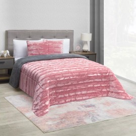 Colchas Elefantito Cobertor Mink King Size Rosa Begonia Térmico Calientito Diseño de la tela Liso