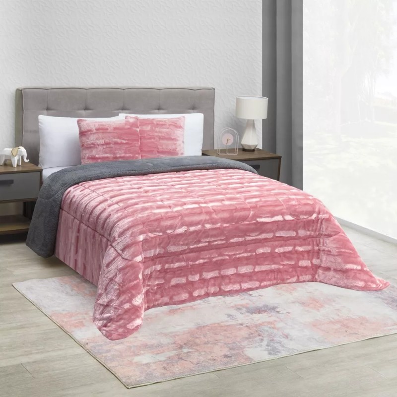 Colchas Elefantito Cobertor Mink King Size Rosa Begonia Térmico Calientito