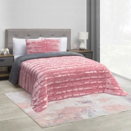 Colchas Elefantito Cobertor Mink King Size Rosa Begonia Térmico Calientito Diseño de la tela Liso