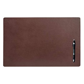 DACASSO Leather Conference Table Pad - Luxury Leather Desk Blotter for Writing - Executive Desk Surface Protector - (Chocolate Brown, 22" x 14")