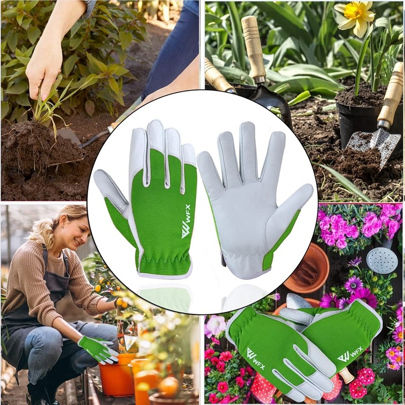 Ladies/Mens Leather Gardening Gloves - Work Gloves for Women or