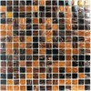 Goldstar Glass Mosaic Tiles Brown Mix