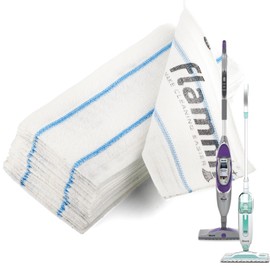 F Flammi Paquete de 24 almohadillas para orejas de microfibra desechables compatibles con fregona de vapor Shark / mopa pulverizadora