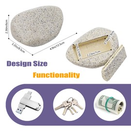 Hide a Key Outside Waterproof - Large Capacity Design - Durable and Realistic Design, The Perfect Key Hider for Outdoor Decor and Security