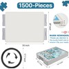 Playboda 1500 Pieces Rotating Plastic Puzzle Board with Drawers and