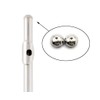 TUOREN Silver Flute Head Crown Headjoint Screw End Cap Flute