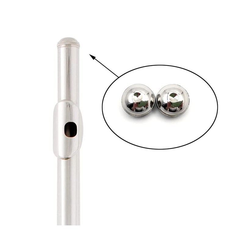 TUOREN Silver Flute Head Crown Headjoint Screw End Cap Flute