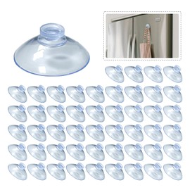 HE ZHI LONG 50 Packs MINI Thicker Suction Cups 25mm/0.98 Inch Clear Sucker Pads Without Hook for Glass Home Organization Decoration