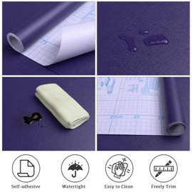 Abyssaly Blue-Violet Wallpaper 17.7" X 256" Blue Peel and Stick Wallpaper Self-Adhesive Home Decor Contact Paper A Must-Have for Renting Removable Wall Paper