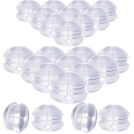 Hicarer 100 Pieces Clear Earring Backs Hamburger Shaped Safety Backs Secure Locking Silicone Earring Back Stopper for Jewelry Accessories Supplies (0.14 Inch)