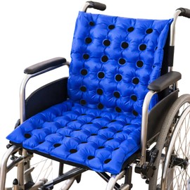 Bedridden Inflatable Seat Cushion Anti-Bedsore Wheelchair Air Seat Pad with Full Back for Disabled Elderly, Portable