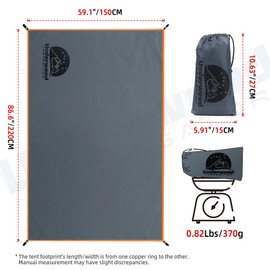 Underwood Aggregator Tent Footprint - Waterproof Camping Tarp with Heavy Duty Grommet, Ultralight Outdoor Tent Floor Mat, PU3000mm Ground Sheet for Backpacking, Hiking, Hammock, Picnic, Beach