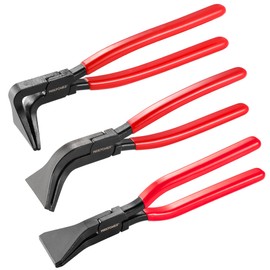 MAXPOWER Sheet Metal Bending Pliers, 3-piece Hand Seamers Sheet Metal Tools with Straight, 45° and 90° Jaws, Sheet Metal Pliers for Roofers, Plumbers, and Metal Processing