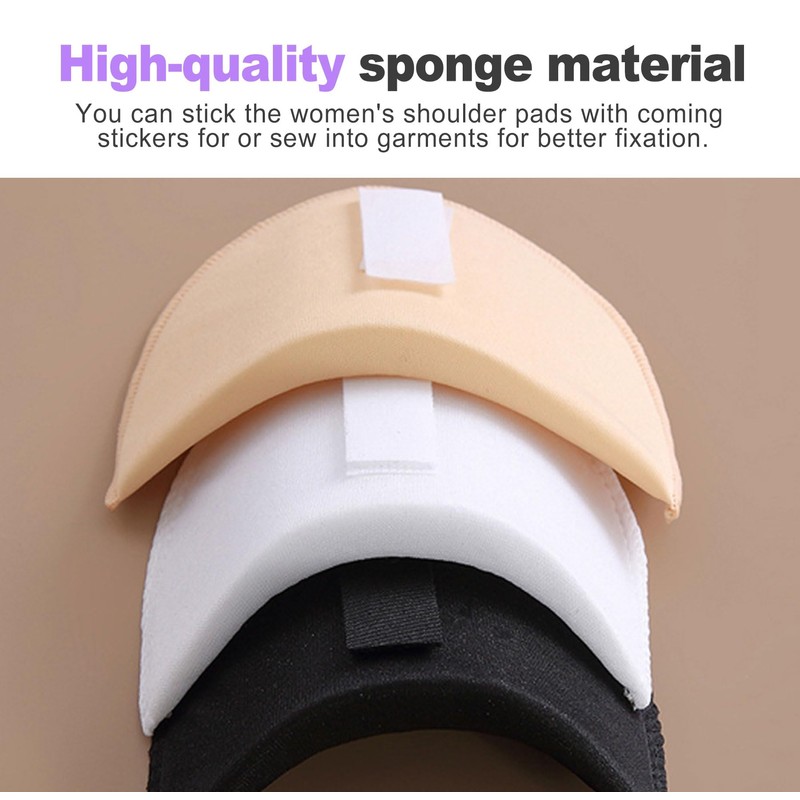 ZeriLion 3 Pairs Hook and Loop Shoulder Pads for Women