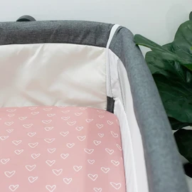 2PK Bubba Blue 55x84cm Nordic Jersey Co-Sleeper Fitted Sheet 0-12m Berry/Rose