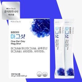 닥터체크 원퍼데이 마그샷 액상 글루콘산 마그네슘 비타민B 30포 1박스 Dr. Check One Per Day Magshot Liquid Gluconate Magnesium Vitamin B 30 Sachets 1 Box