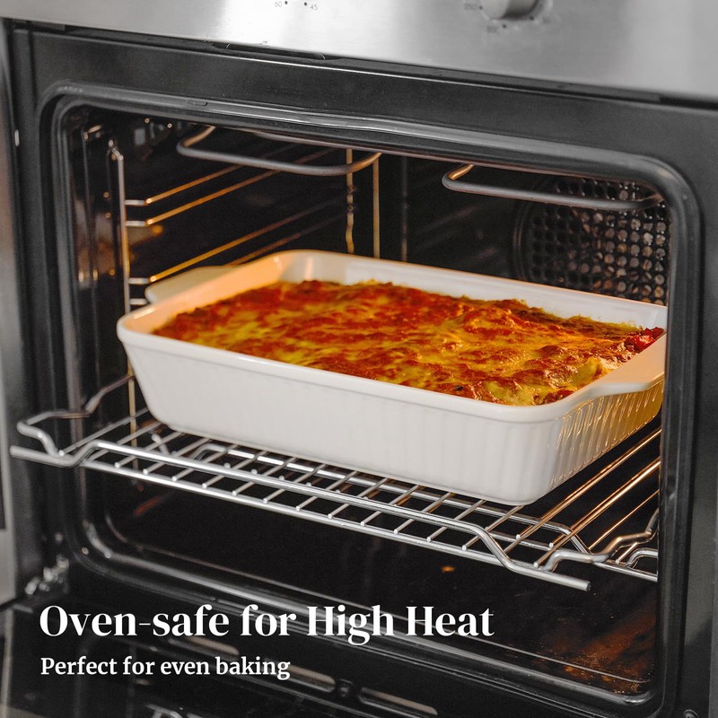 DOWAN Casserole Dishes for Oven, Baking Dishes Set, Ceramic Bakeware