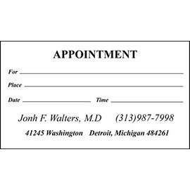 Business Card, 500 Full Color Appointment Cards