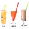 ALINK 12-Pack Reusable Plastic Boba Smoothie Straws, 13mm X 10.5