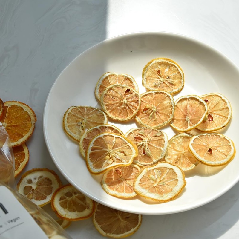 Dehydrated Dry Lemon For Cocktails, Dried Lemon 17.6oz/500g, 100% Natural