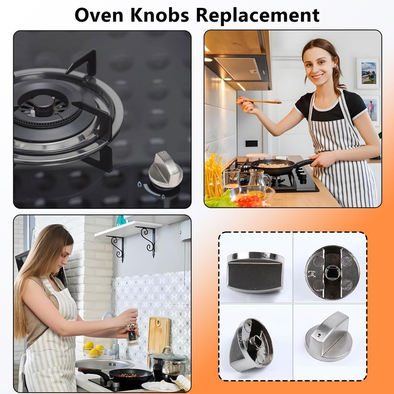 6 Pcs Cooker knobs Gas Stove Knob 6MM Universal Cooker