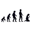 CafePress Human Evolution, Figures, Gifts Oval Car Bumper Sticker