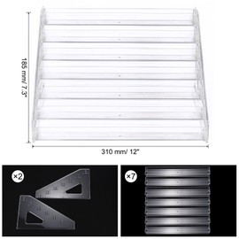uxcell Nail Polish Organizer, 7 Layers Acrylic Display Rack Clear Eyeglasses Display Case for Storing Sunglasses Essential Oils Makeup