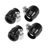 A ABSOPRO 4pcs AN4 Hex Black Car Hose Finisher Clamp